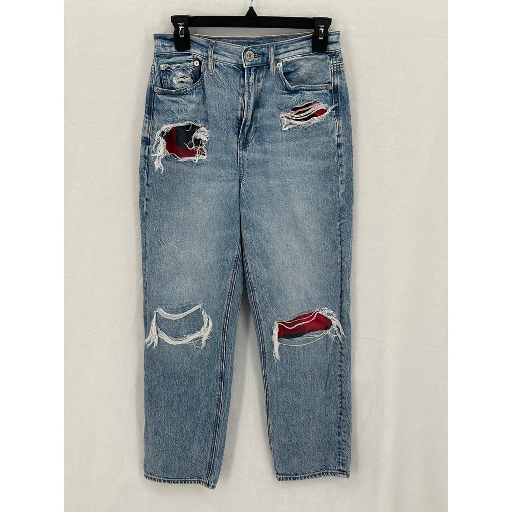 American Eagle Jeans Womens 4 Light Wash Highest Riseโ 90s Boyfriend Distressed